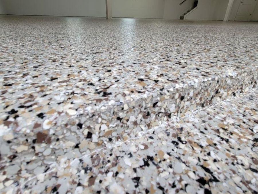 Finished floor after concrete repair and diamond grinding Mountain Home AR