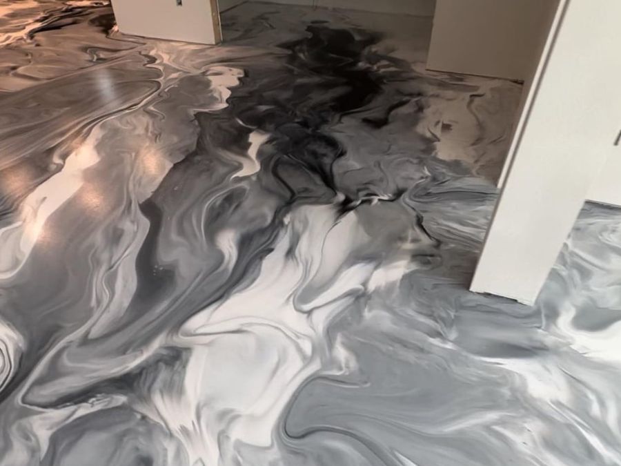 Metallic epoxy floor pour finish — Twin Lakes Epoxy Mountain Home AR