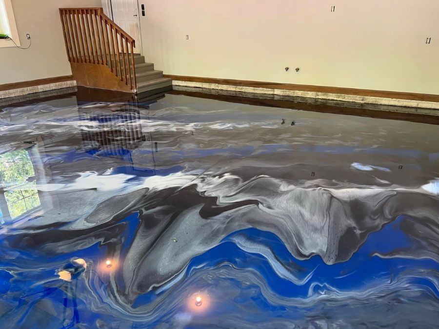 Metallic epoxy floor sample 1