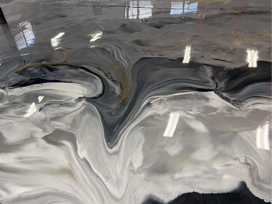 Metallic epoxy floor sample 2