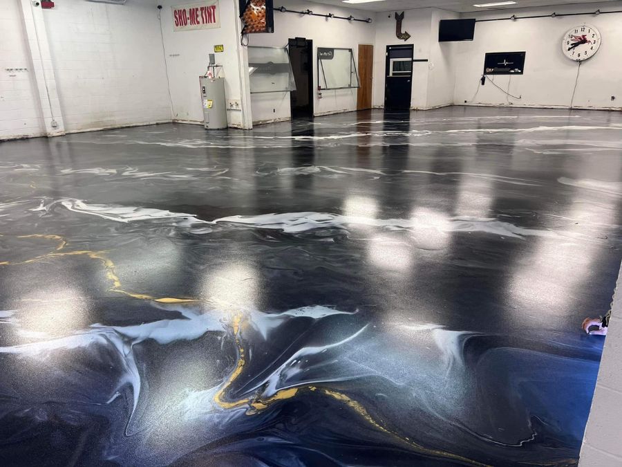 Metallic epoxy floor Mountain Home Arkansas โ Twin Lakes Epoxy